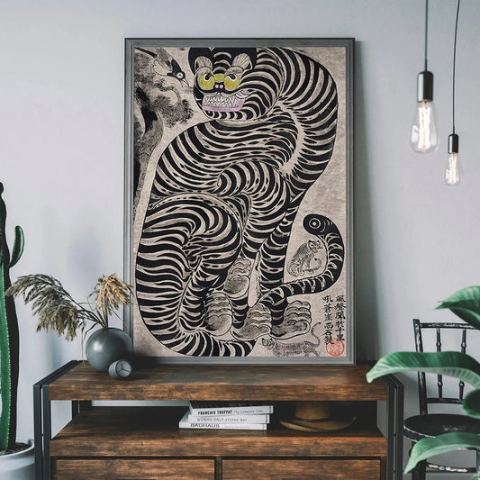 Japanese Tiger Wall Art Poster