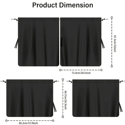 Car Privacy Curtains Set 4Pces