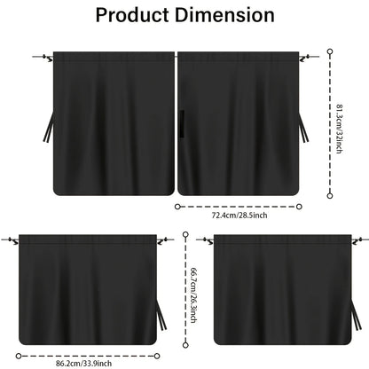 Car Privacy Curtains Set 4Pces