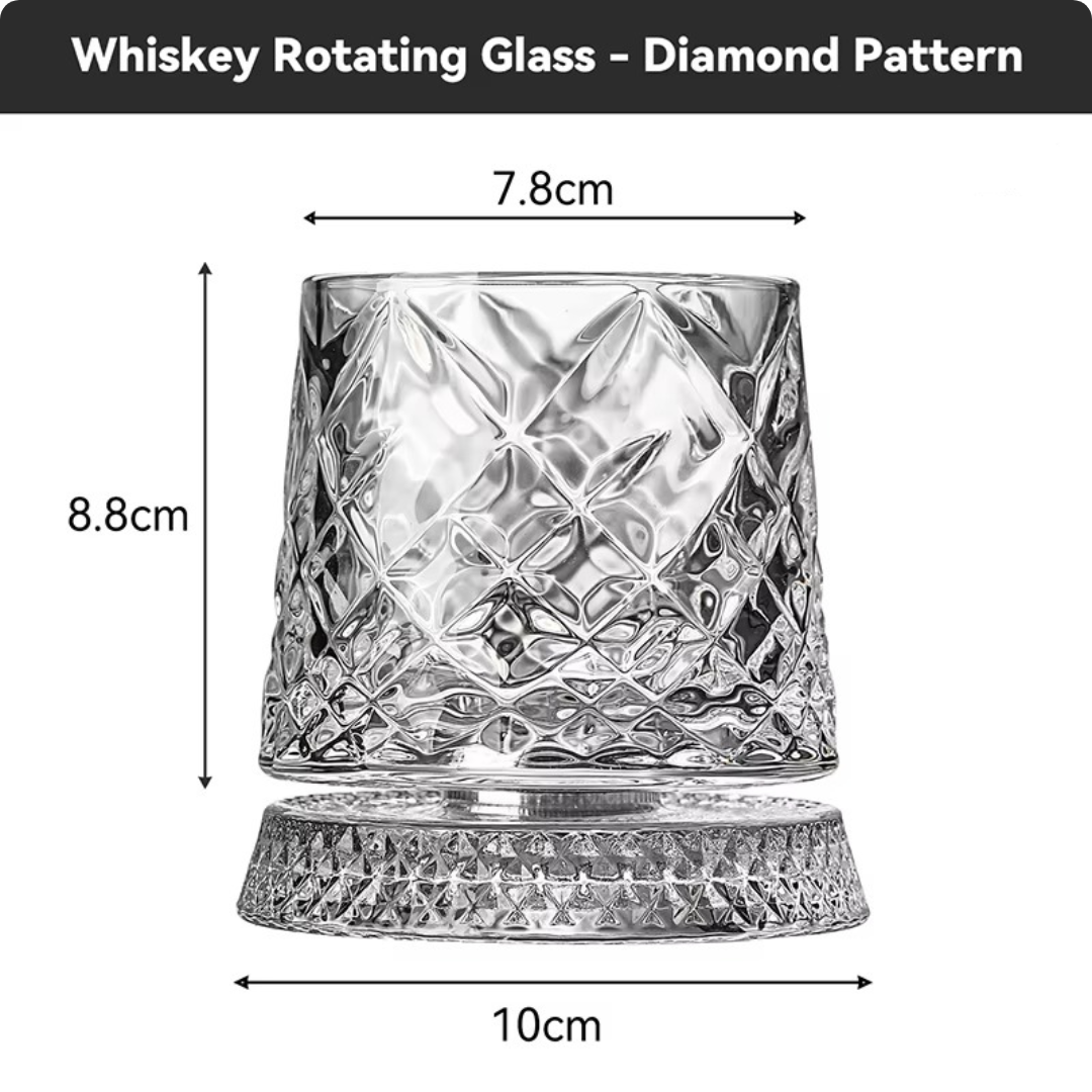 Rotating Crystal Whisky Glass