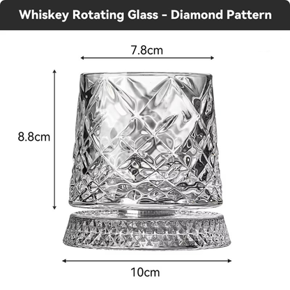 Rotating Crystal Whisky Glass